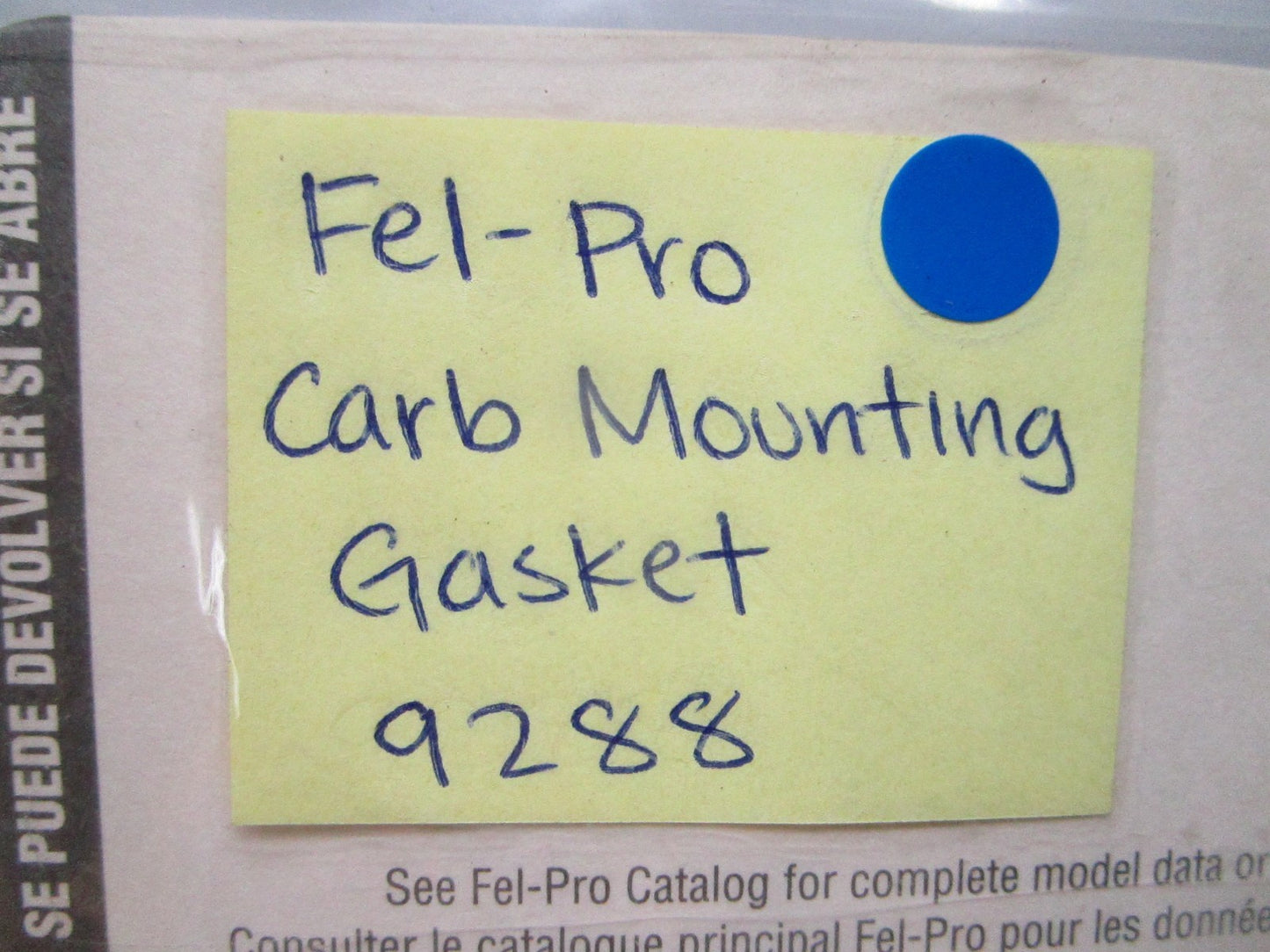 *NEW* 0810 Fel-Pro Carb Mounting Gasket 9288