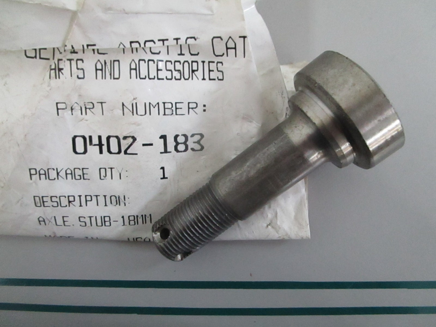 NEW OEM 0402-183 Arctic Cat 18MM Stub Axle 0820