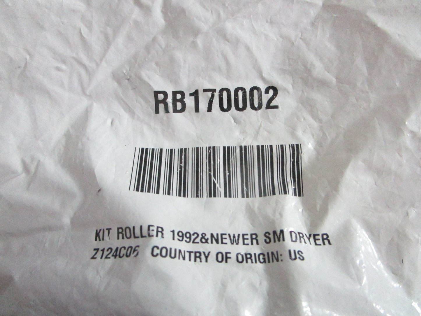 NEW OEM RB170002 Alliance Dryer Roller Kit 0820