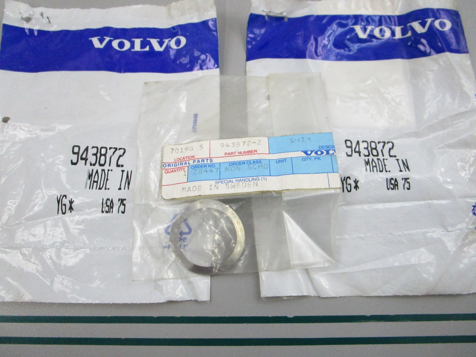 NEW OEM (LOT OF 3) 943872 Volvo Penta Shim 0810