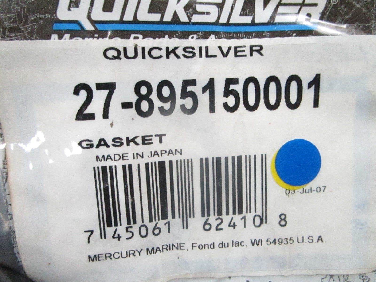 *NEW OEM* 0810 Mercury Quicksilver Gasket 27-895150001