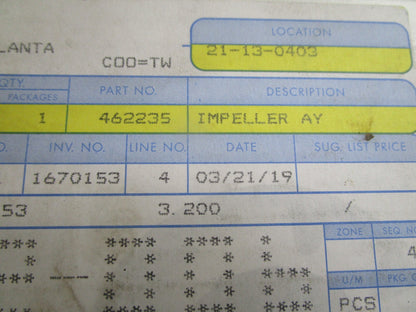 *NEW OEM* 0820 OMC BRP Sea Doo Impeller 462235 0462235 267000781