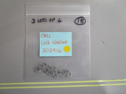 *NEW OEM* (LOT OF 6) 0810 OMC Johnson Evinrude Lock Washer 303916 0303916