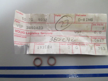 NEW OEM (LOT OF 2) 3850423 Volvo Penta O-Ring 0810