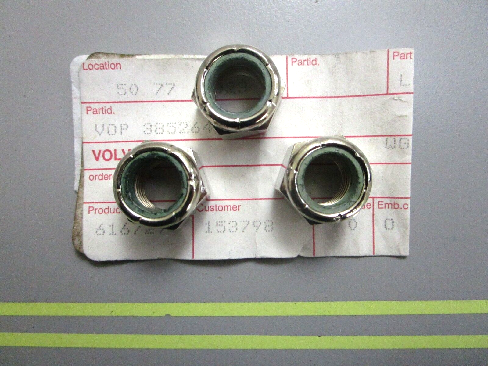 *NEW OEM* (LOT OF 3) 0750 Volvo Penta LOCK NUT 3852648