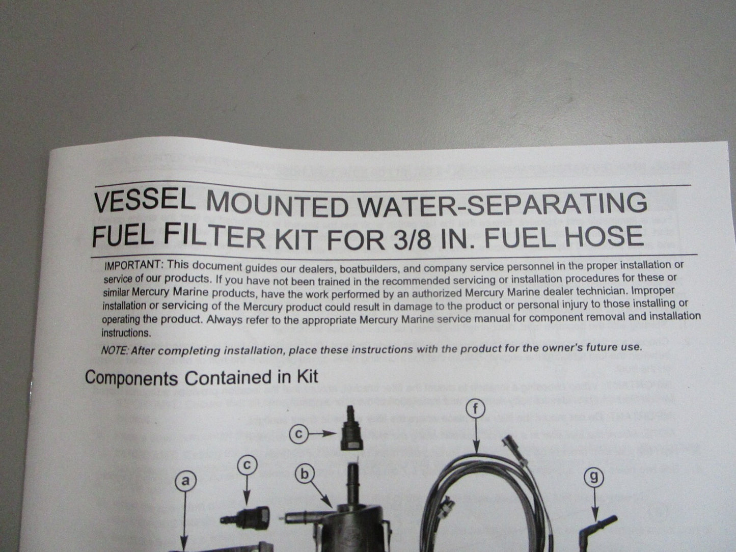 *NEW OEM* 0820 Mercury Quicksilver Fuel Filter Kit 35-8M0135386