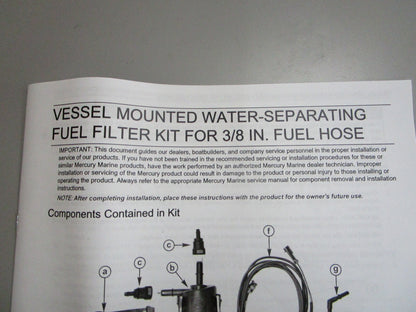 *NEW OEM* 0820 Mercury Quicksilver Fuel Filter Kit 35-8M0135386