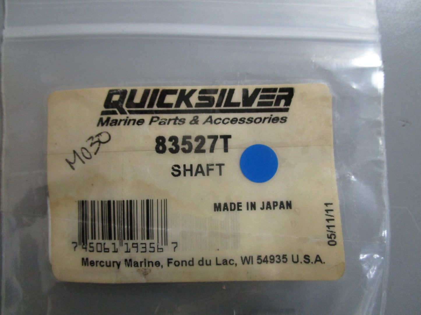 *NEW OEM* 0810 Mercury Quicksilver Shaft 83527T