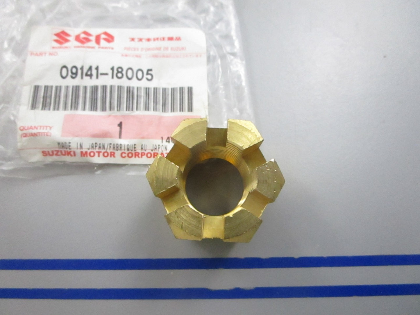 NEW OEM 09141-18005 Suzuki Propeller Nut 0810
