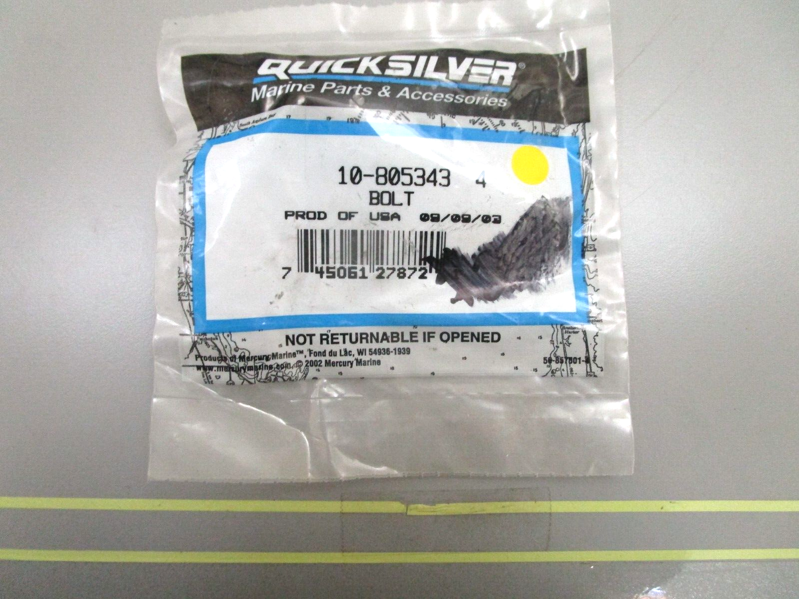 *NEW OEM* 0750 Mercury Quicksilver BOLT 10-805343