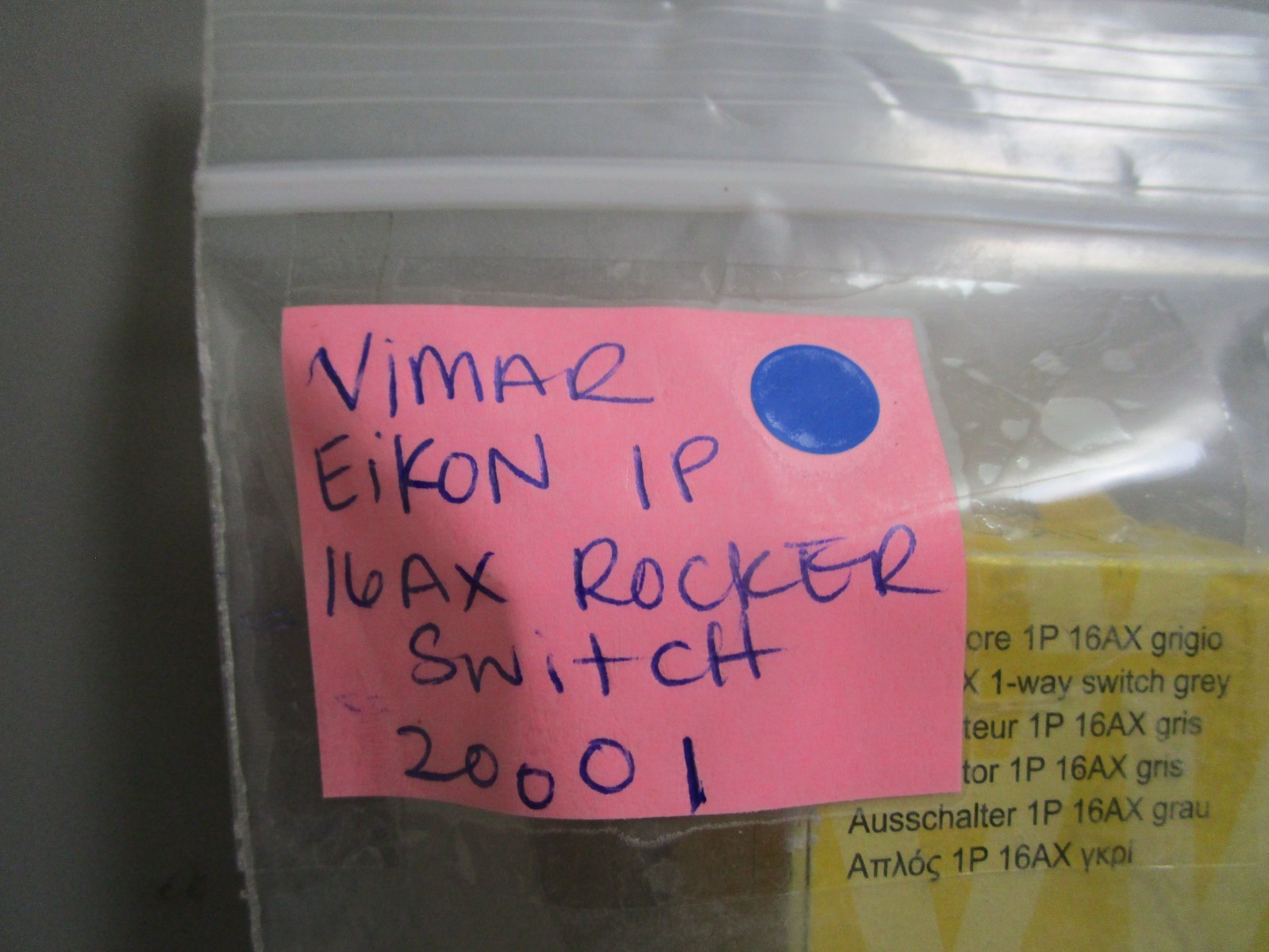 *NEW* 0770 Vimar Eikon IP 16AX Rocker Switch 20001