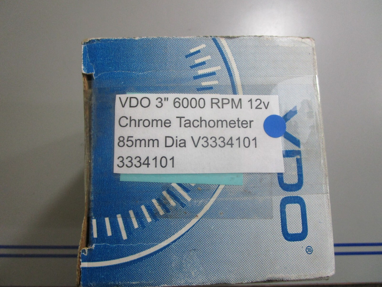 *NEW OEM* 0720 VDO 3" 6000 RPM 12v Chrome Tachometer 85mm Dia V3334101 3334101