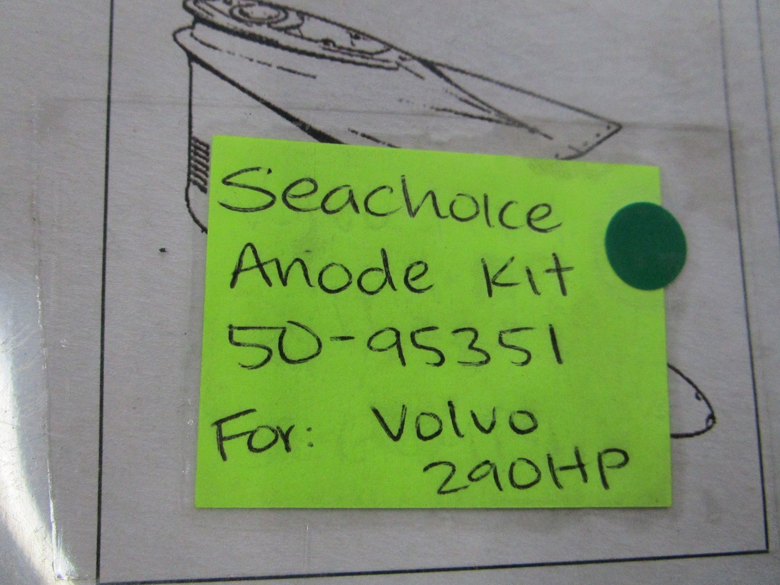 NEW 50-95351 For: Volvo 290HP Seachoice Anode Kit 0810