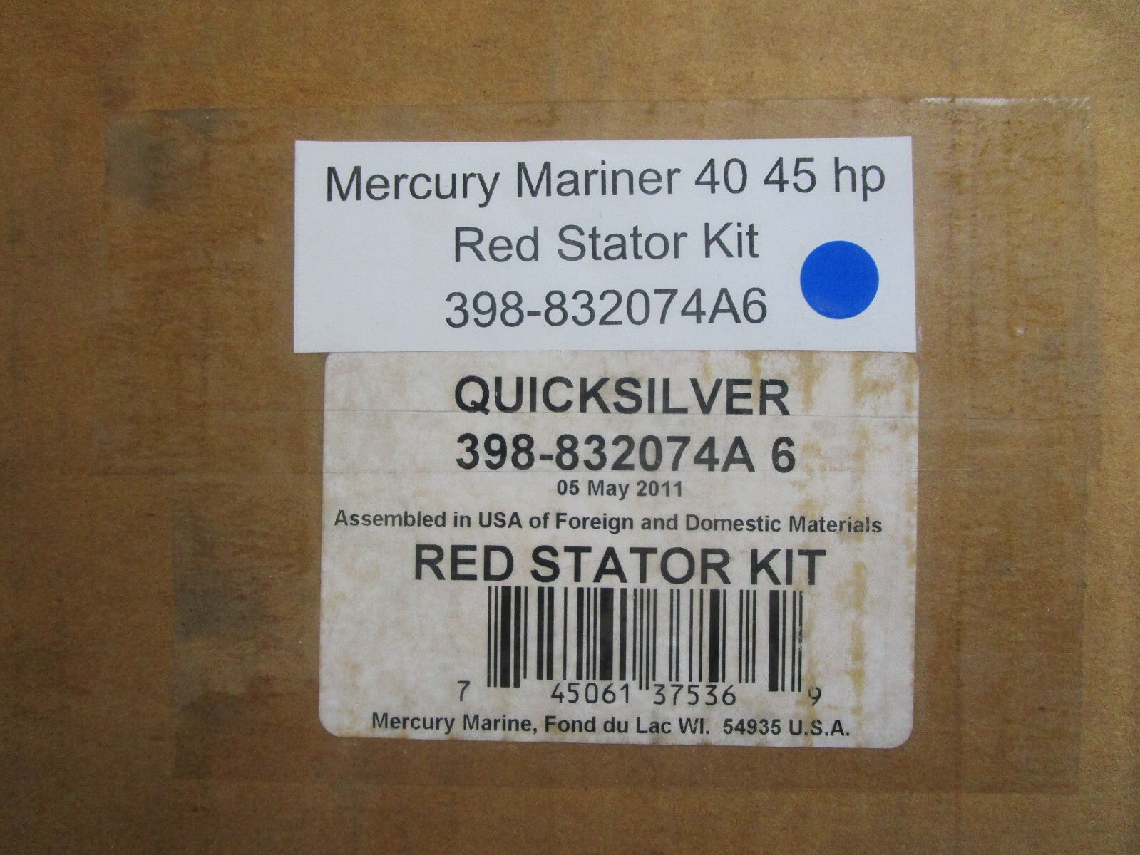 *NEW OEM* 0820 Mercury Mariner 40 45 hp Red Stator Kit 398-832074A6