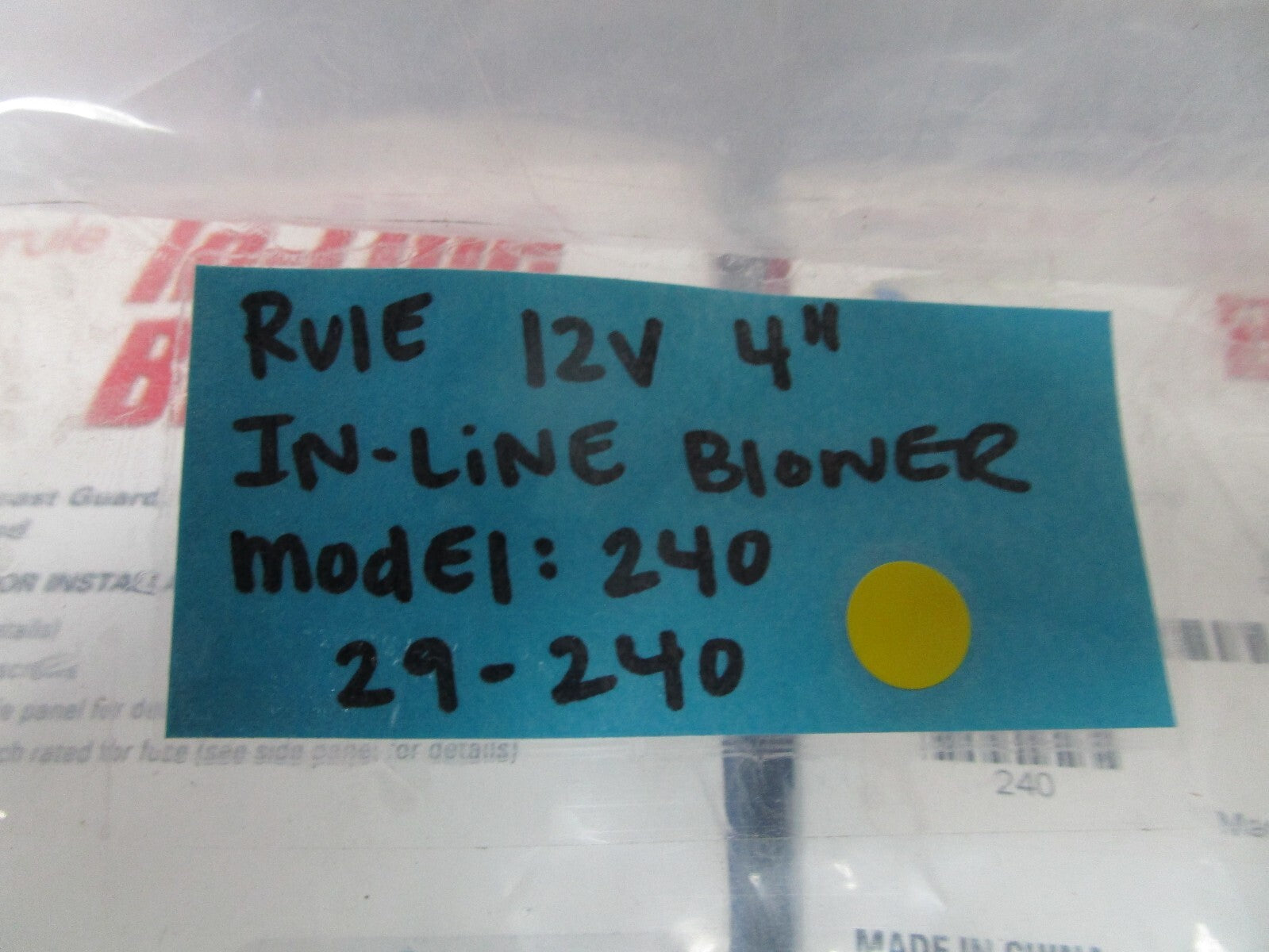 *NEW OEM* 0720 Rule 12v 4" In-Line Blower Model: 240 29-240