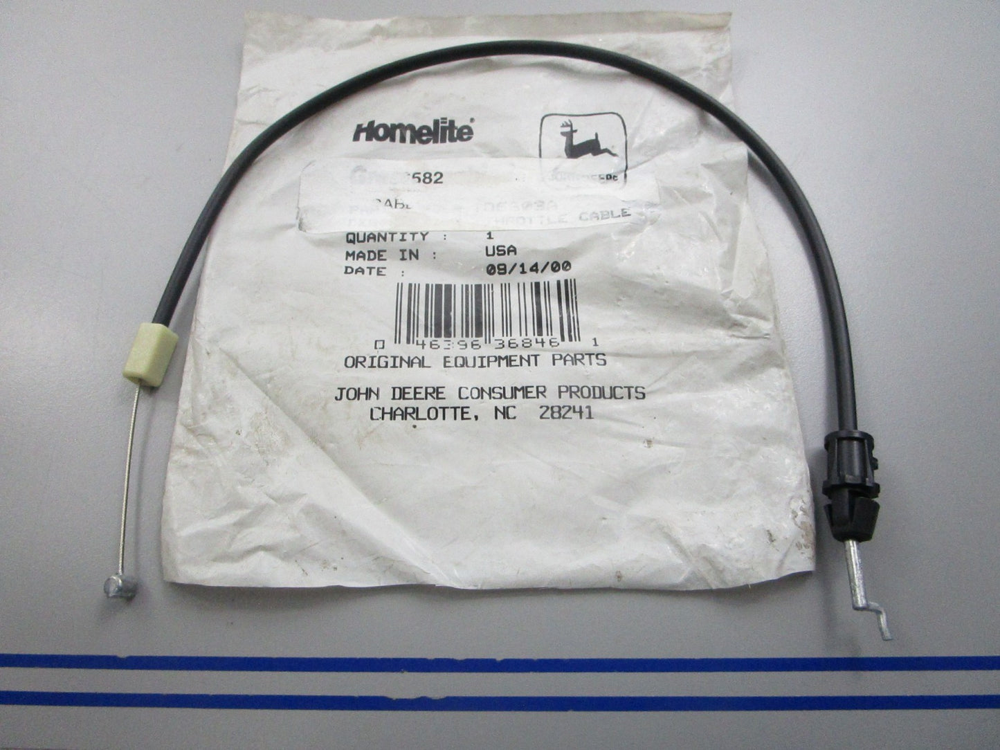 NEW OEM 06603A John Deere Homelite Throttle Cable 0810