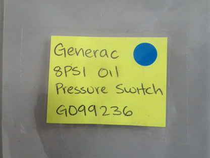 NEW OEM G099236 Generac 8PSI Oil Pressure Switch 0820