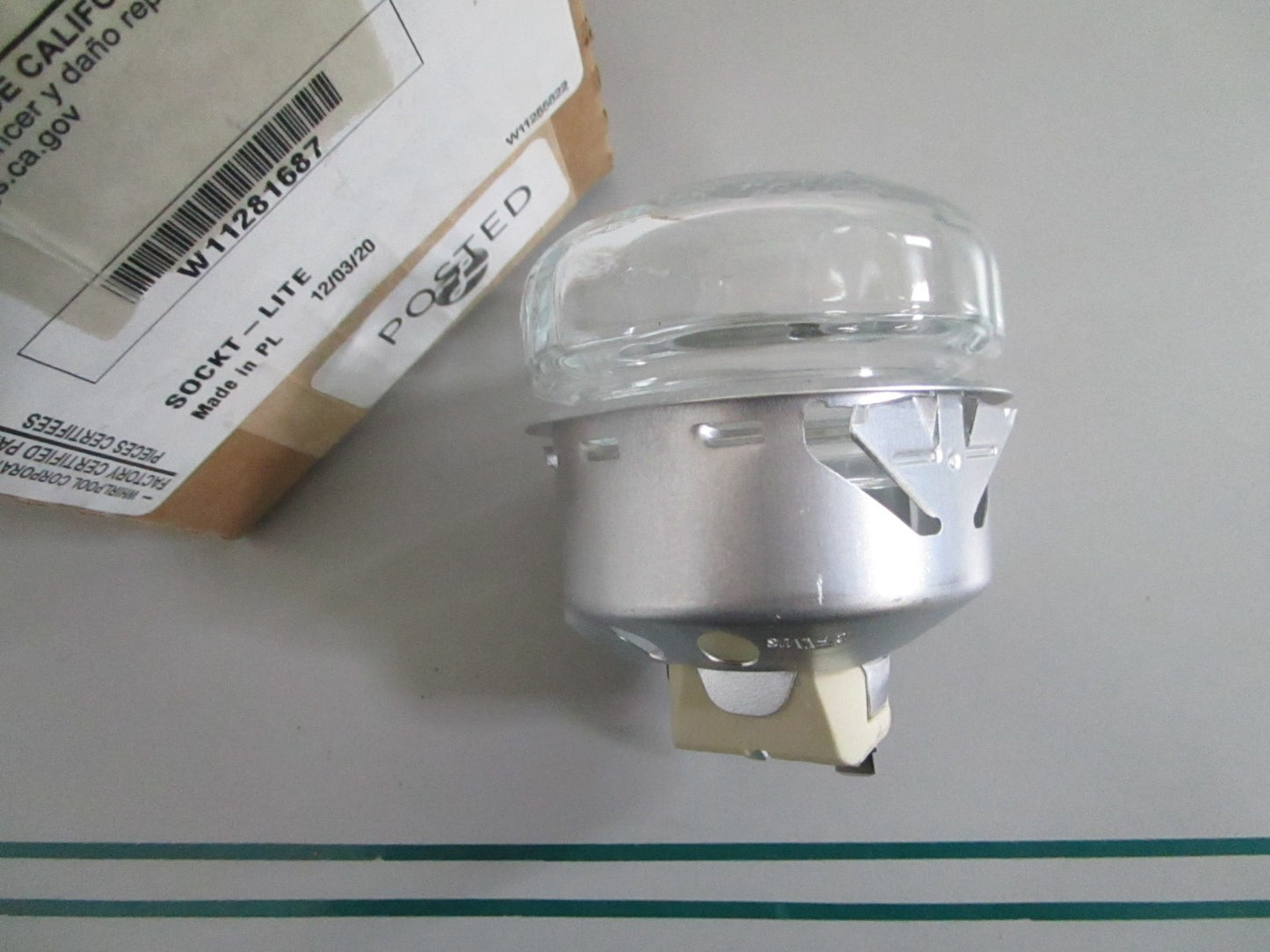 NEW OEM W11281687 Whirlpool Range Oven Light Socket 0820