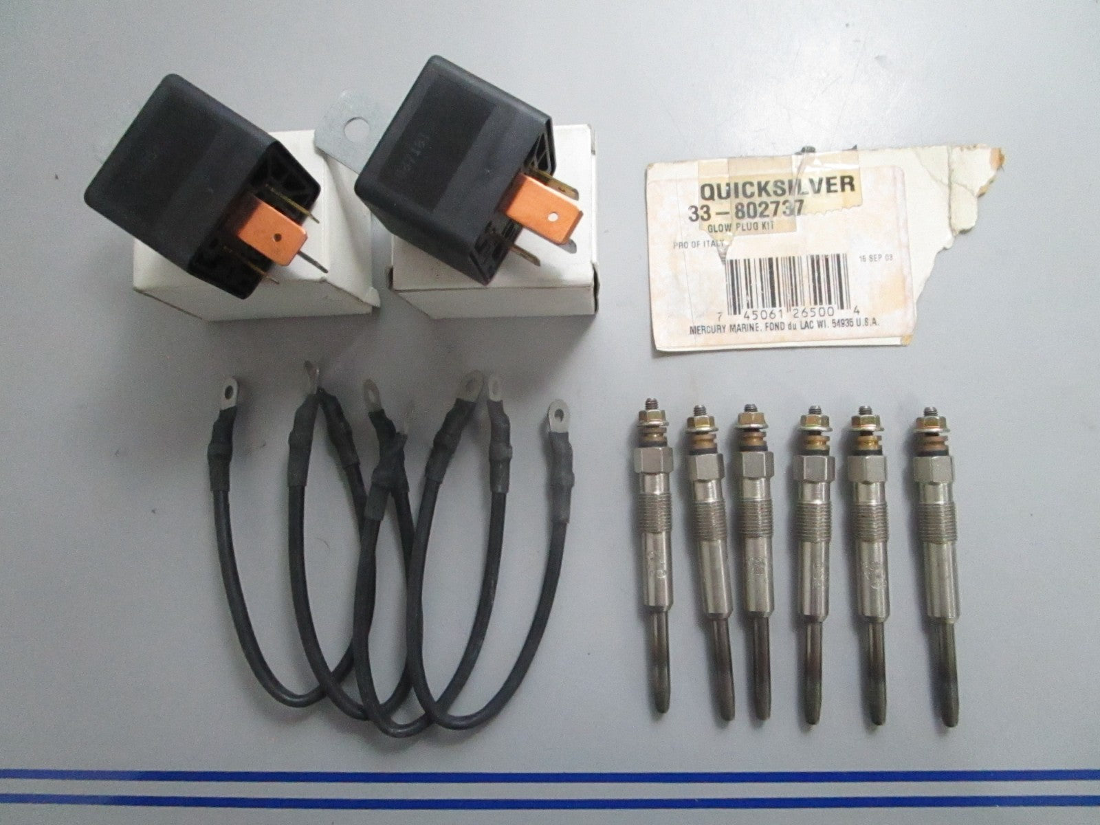 *NEW OEM* 0820 Mercury Quicksilver Glow Plug Kit 33-802737