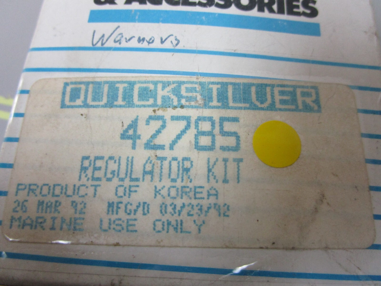 *NEW OEM* 0720 Mercury Quicksilver Regulator Kit 42785