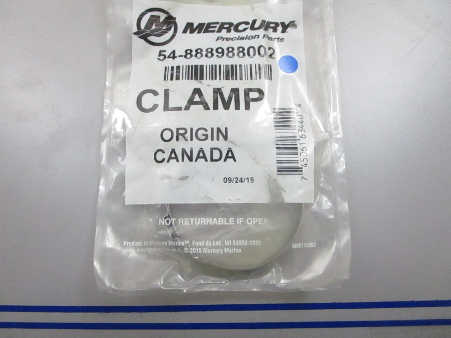 *NEW OEM* 0810 Mercury Quicksilver Clamp 54-888988002