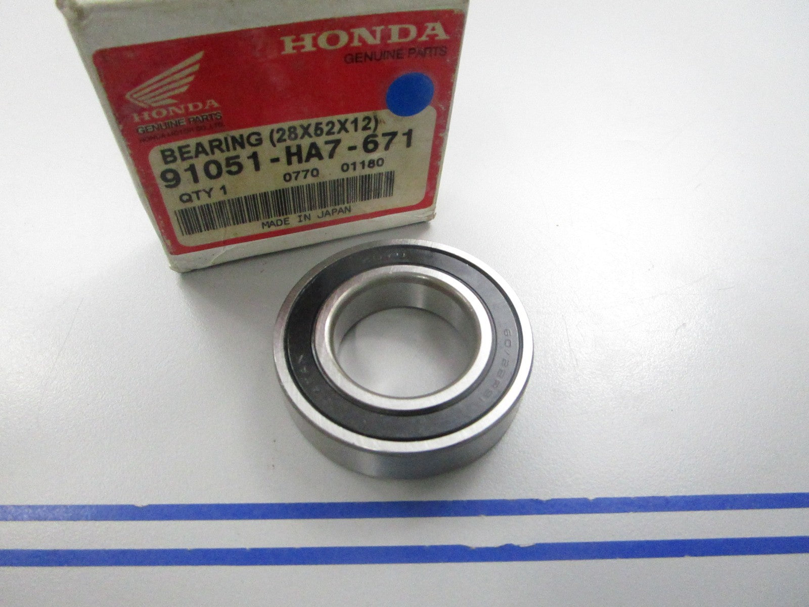 NEW OEM 91051-HA7-671 Honda 28 x 52 x 12 Bearing 0720