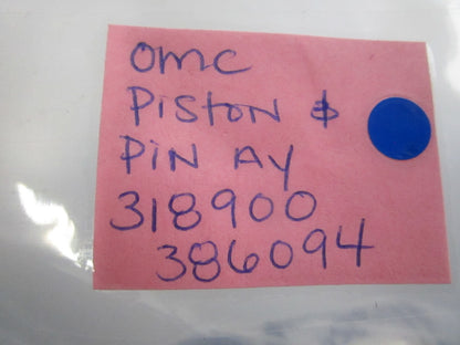 *NEW OEM* 0810 OMC Johnson Evinrude Piston & Pin Assembly 318900 386094