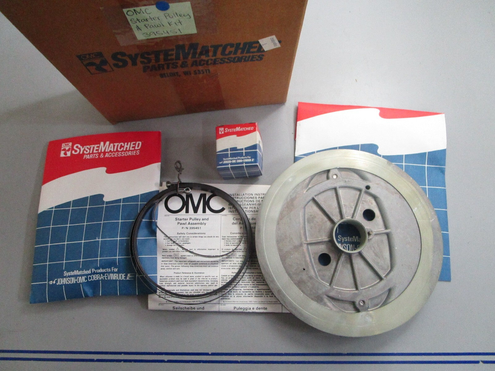 *NEW OEM* 0820 OMC Johnson Evinrude Starter Pulley & Pawl Kit 395451 0395451