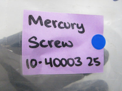 NEW OEM (LOT OF 4) 10-40003 25 Mercury Quicksilver Screw 0810