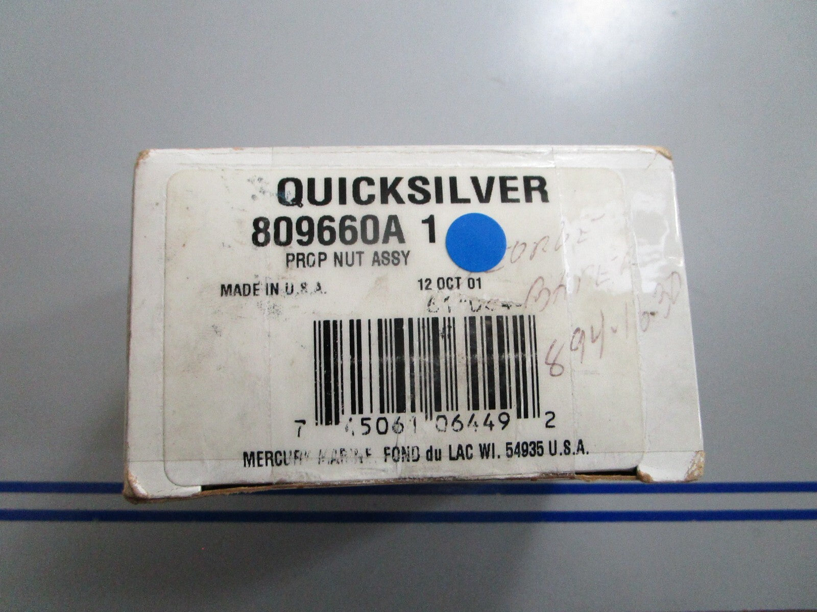*NEW OEM* 0720 Mercury Quicksilver Prop Nut Assembly 809660A1