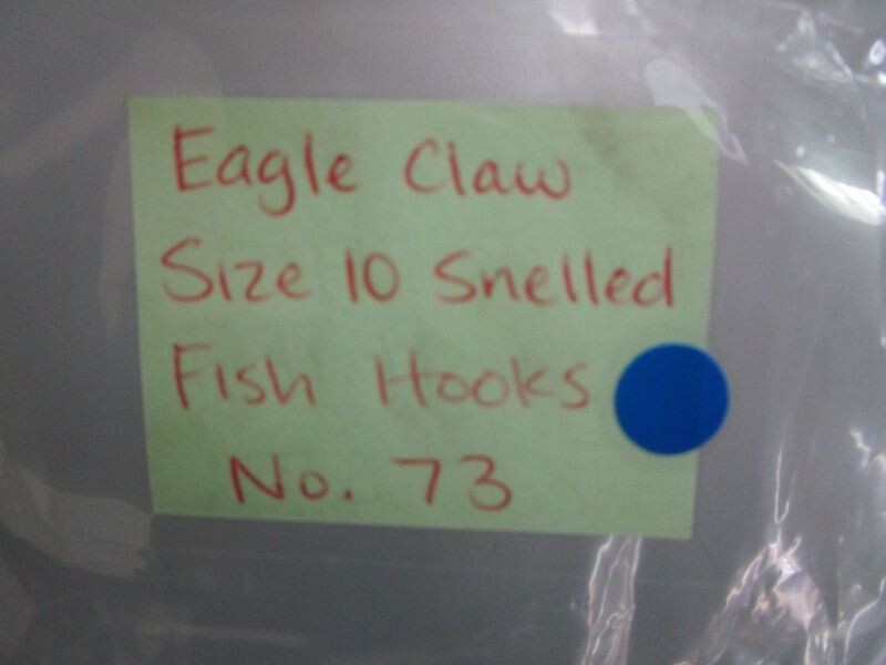 *NEW* 0770 Eagle Claw Size 10 Snelled Fish Hooks NO.73