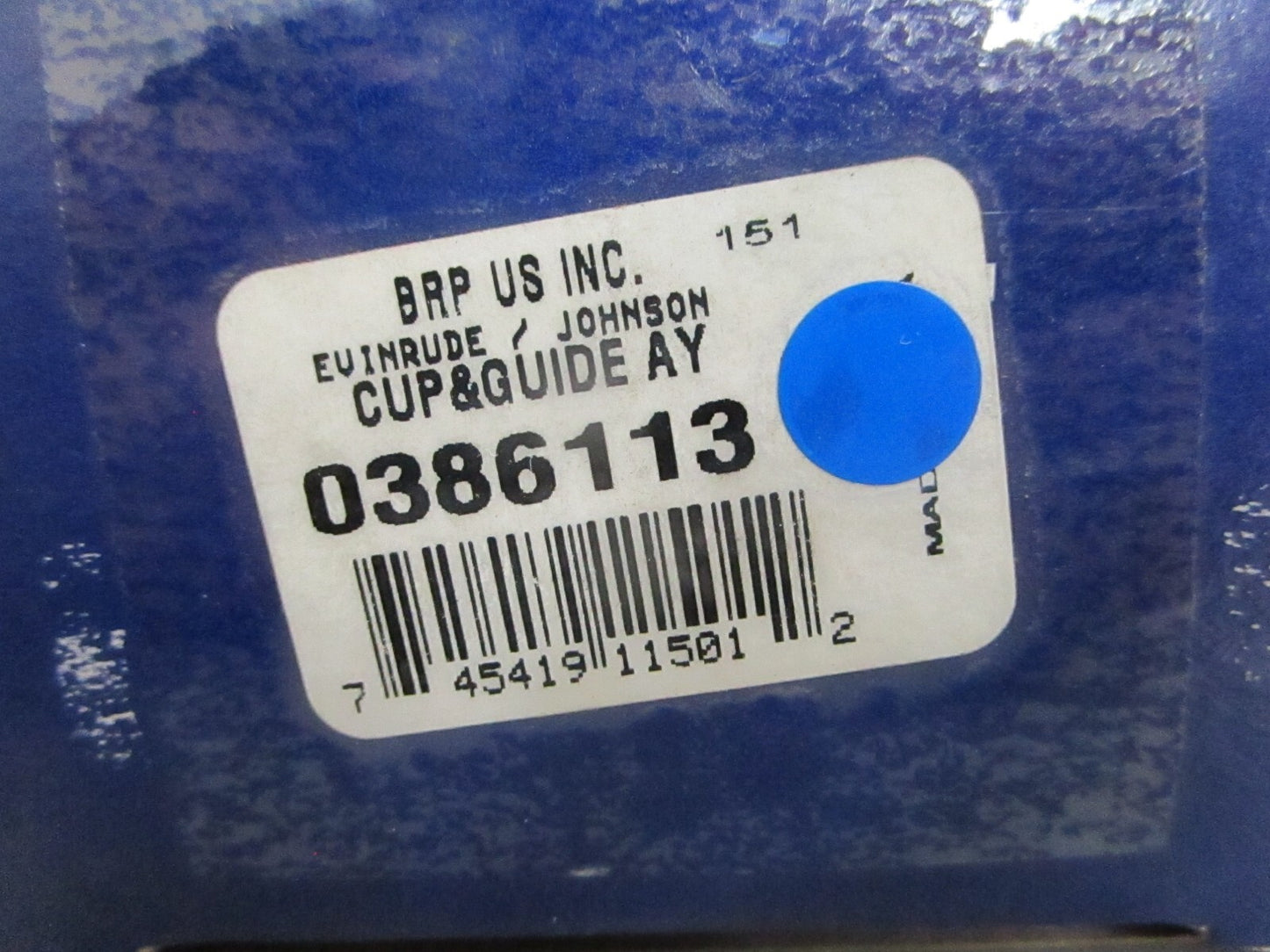 *NEW OEM* 0820 OMC Johnson Evinrude Cup & Guide Ay 386113 0386113