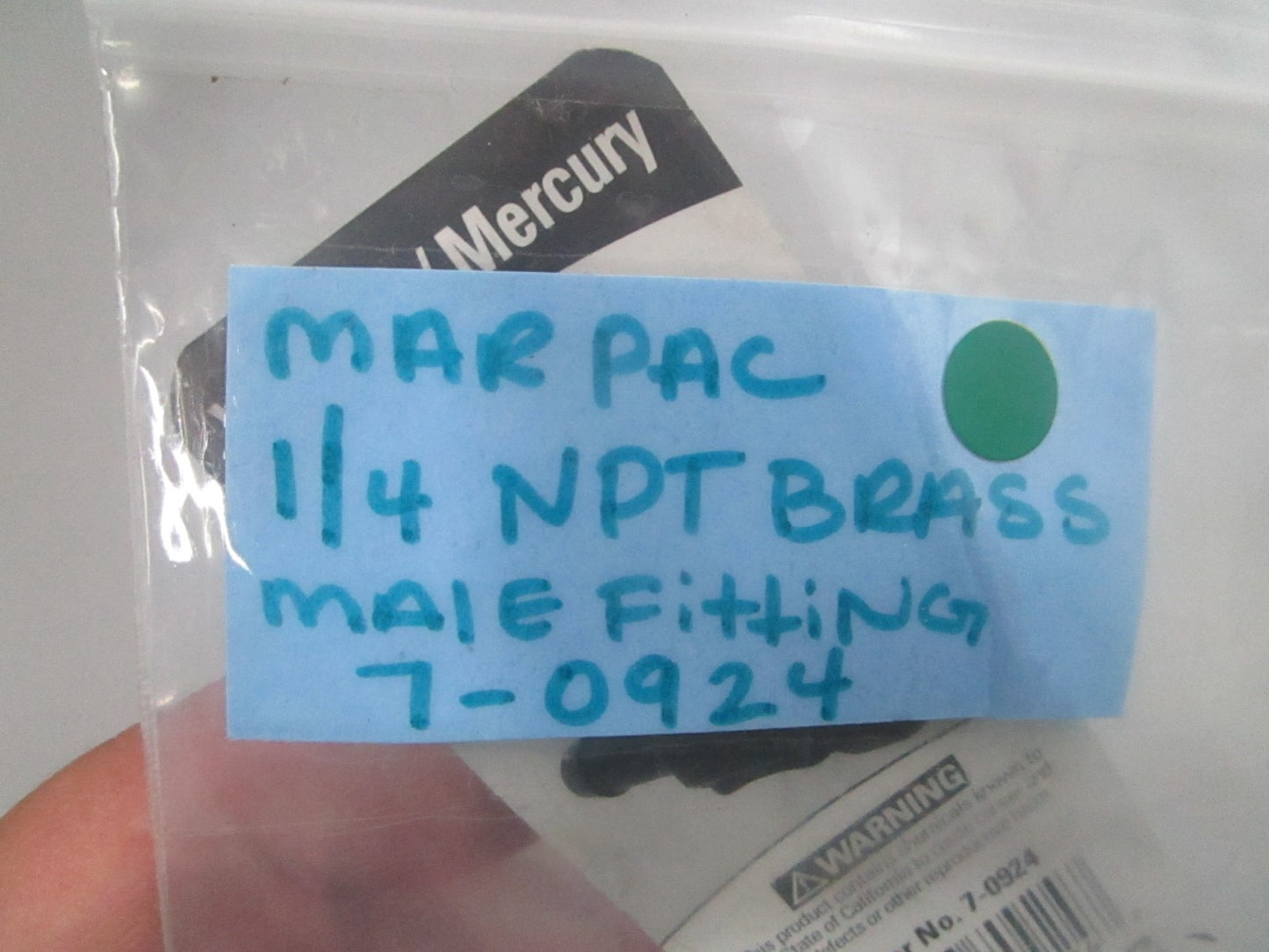 Marpac 7-0924 1/4NPT Brass Male Fitting NEW 0810