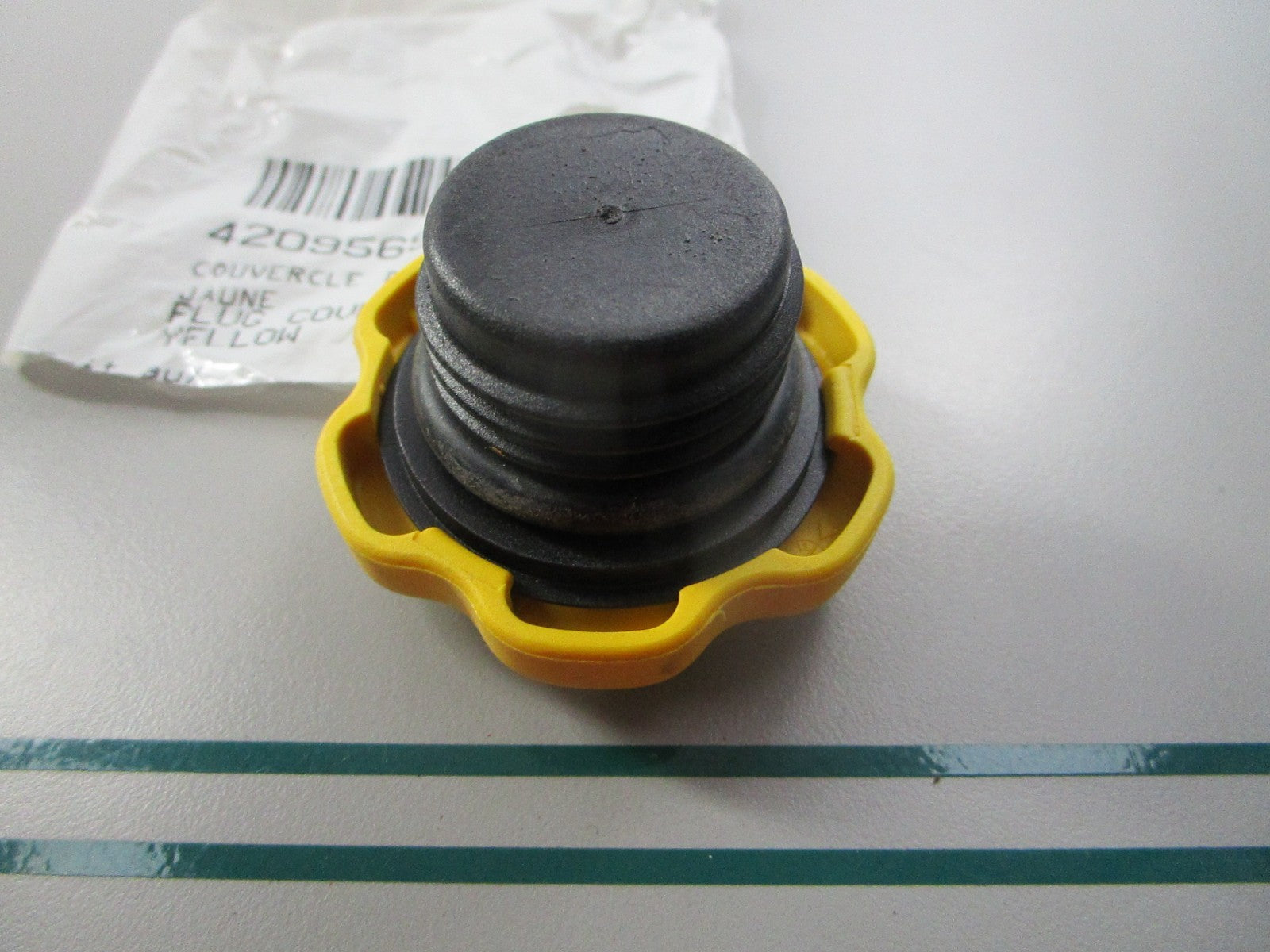 NEW 420956923 Ski-Doo Yellow Plug Cover 0810