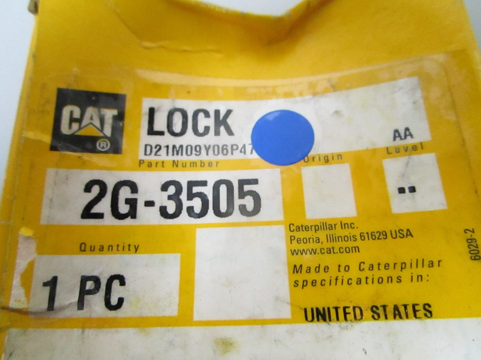 NEW OEM 2G-3505 Cat Caterpillar Lock 0720