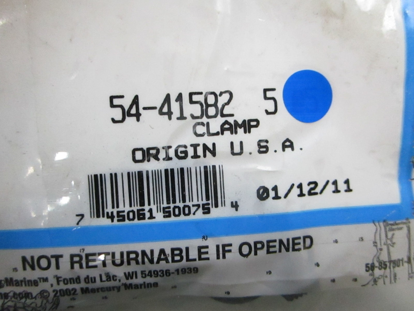 *NEW OEM* (LOT OF 3) 0810 Mercury Quicksilver Clamp 54-41582 5