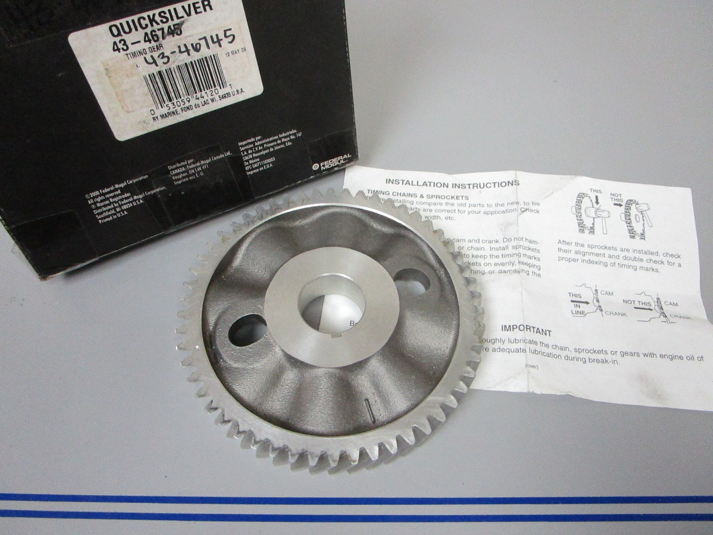 NEW OEM 43-46745 Mercury Mercruiser 3.0L 181 CID Timing Gear Ay 0720