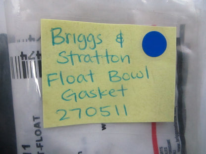 NEW OEM (LOT OF 4) 270511 Briggs & Stratton Float Bowl Gasket 0810