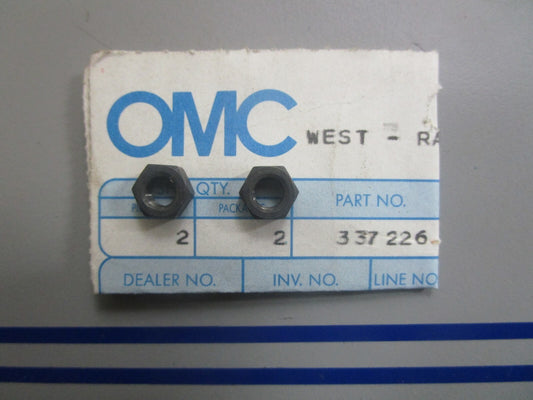 *NEW OEM* (LOT OF 2) 0810 OMC Johnson Evinrude Nut 337226 0337226