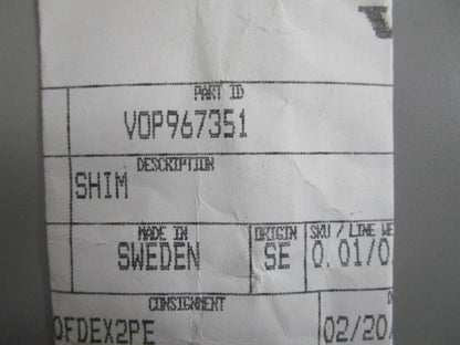*NEW OEM* 0750 Volvo Penta SHIM 967351