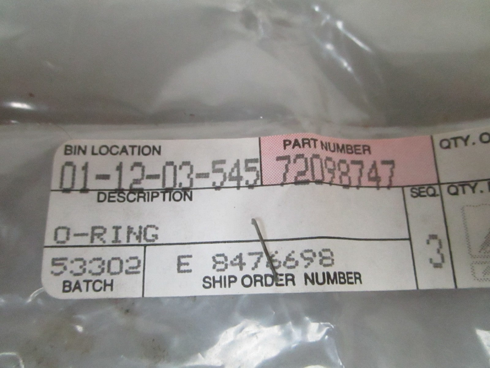 NEW OEM 72098747 AGCO O-Ring 0810