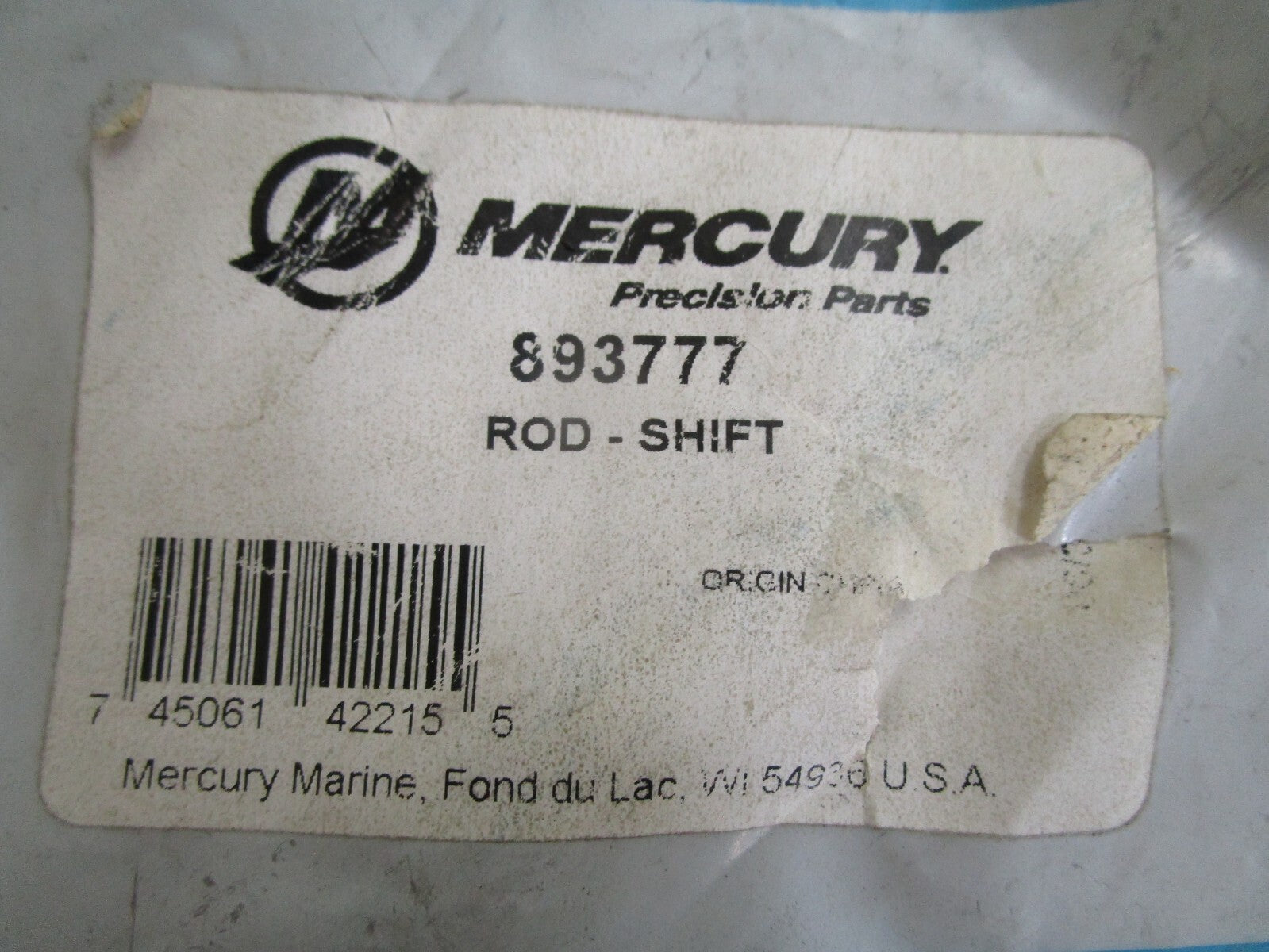 *NEW OEM* 0810 Mercury Quicksilver Shift Rod 893777