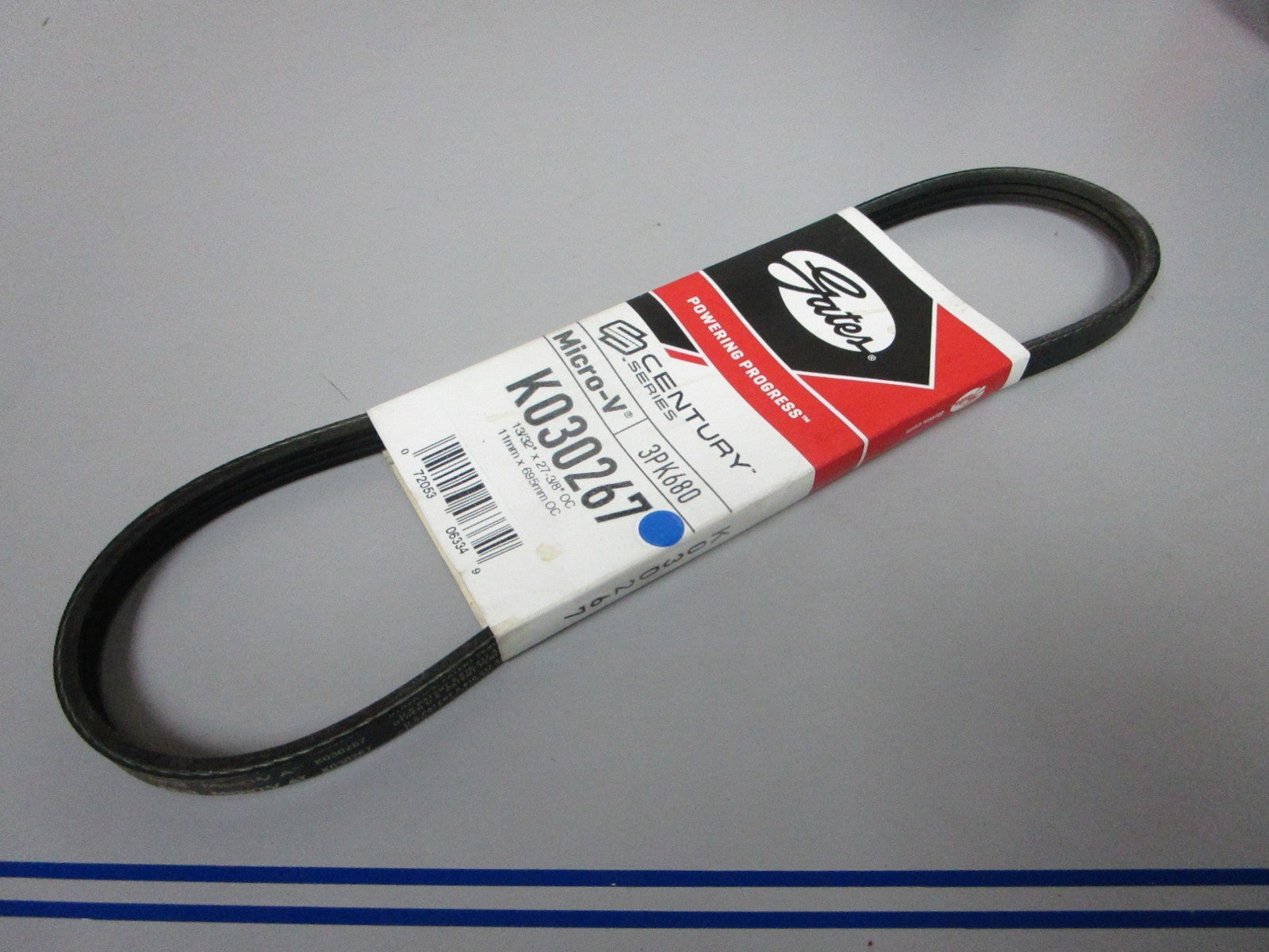 NEW K030267 Gates Micro-V 13/32" x 27 ⅜" Serpentine Belt 0720