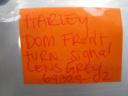 *NEW OEM* 0810 Harley Davidson Dom Front Turn Signal Lens Grey 69329-02