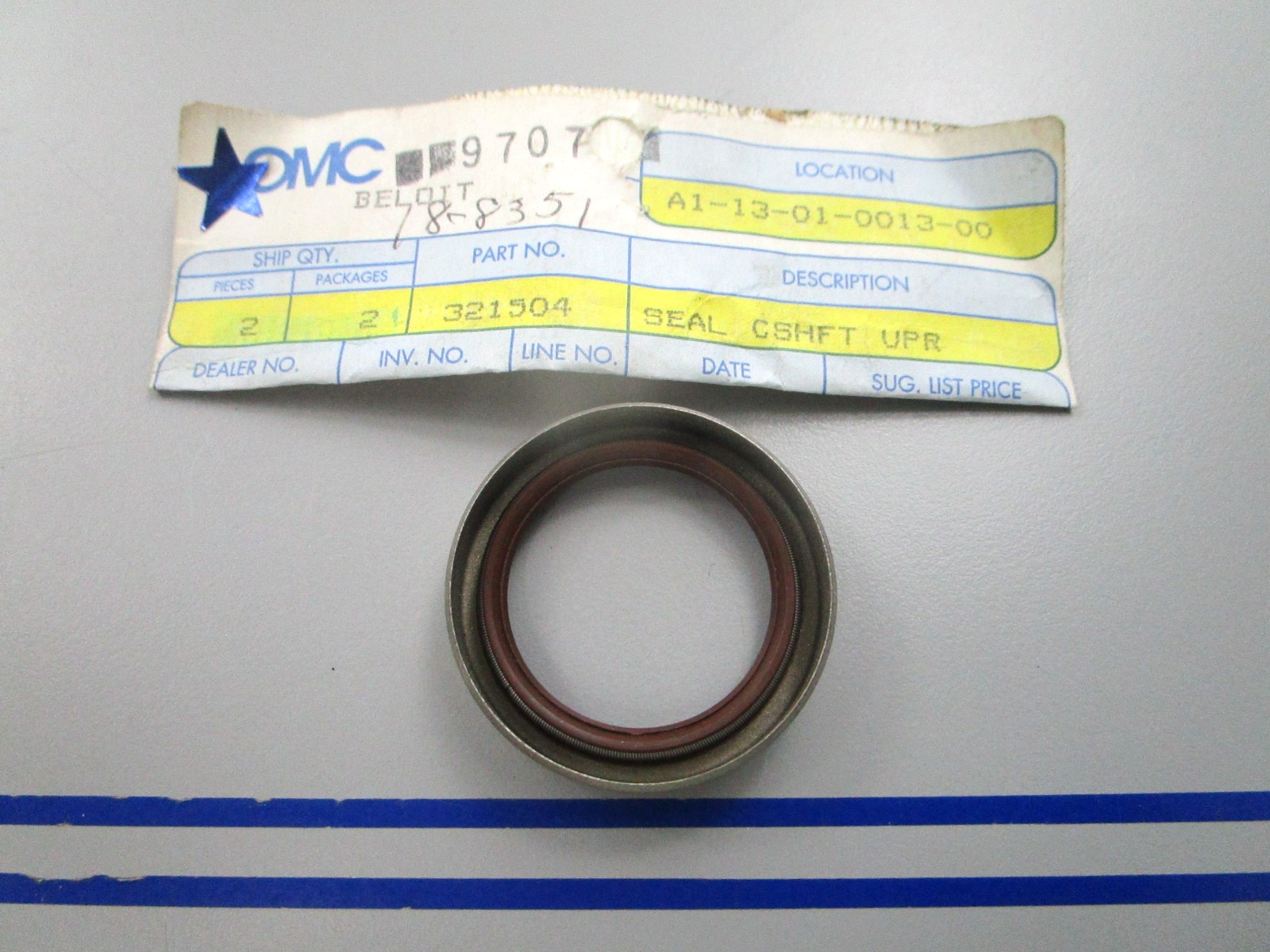 NEW OEM 321504 0321504 OMC Johnson Evinrude Crankshaft Seal 0810
