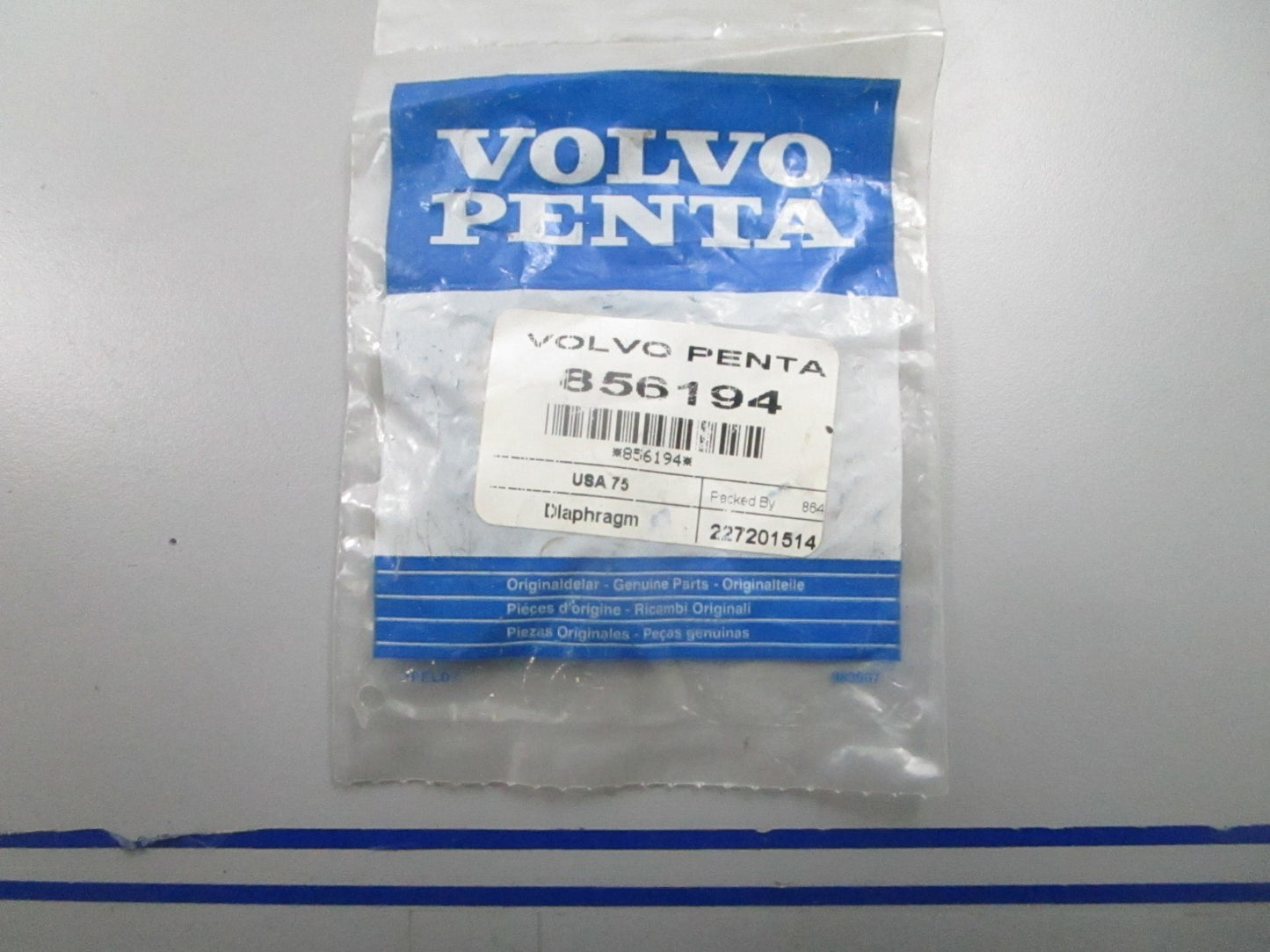 *NEW OEM* 0810 Volvo Penta Diaphragm 856194