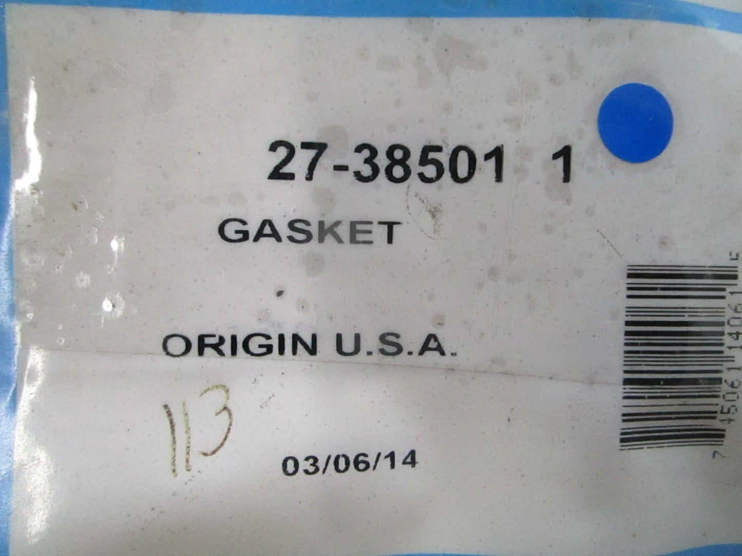 *NEW OEM* 0810 Mercury Quicksilver Gasket 27-38501 1