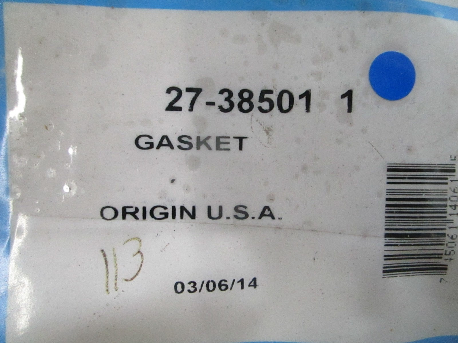 *NEW OEM* 0810 Mercury Quicksilver Gasket 27-38501 1