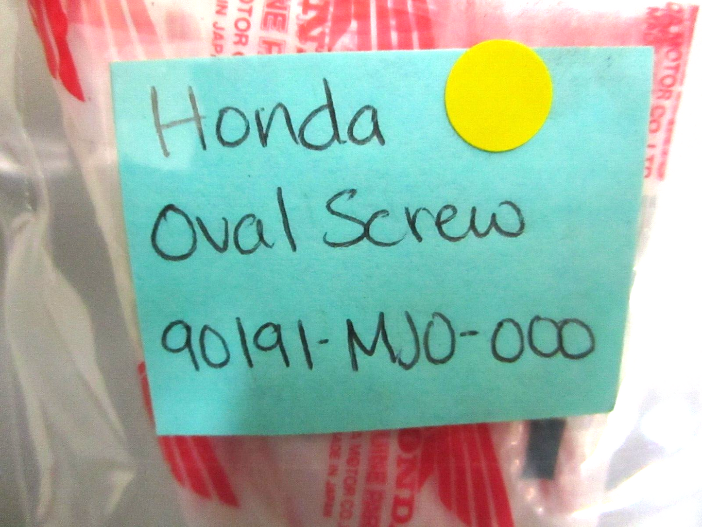 *NEW OEM* (LOT OF 2) 0750 Honda OVAL SCREW 90191-MJ0-000