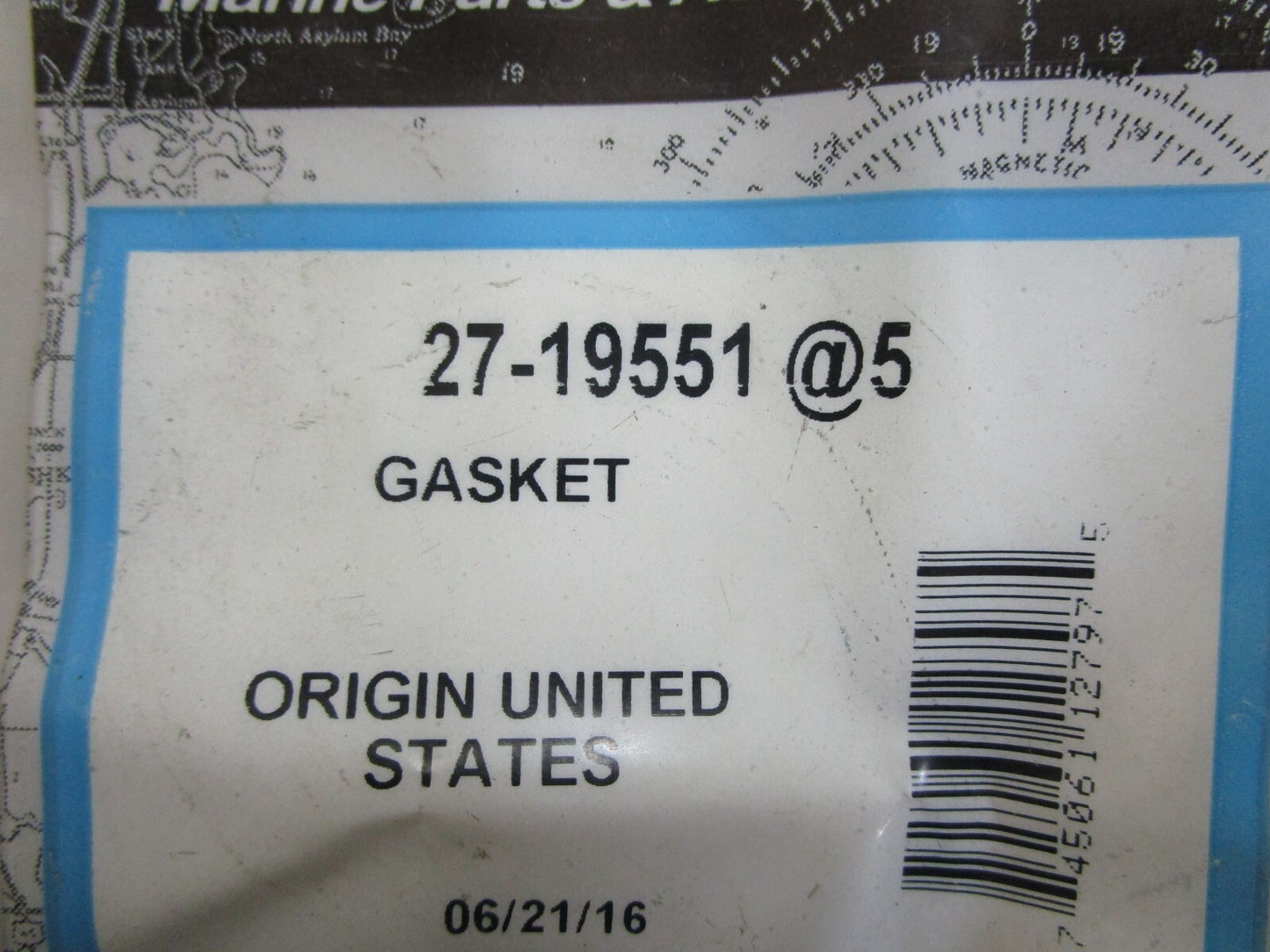 *NEW OEM* (LOT OF 5) 0770 Mercury Quicksilver Gasket 27-19551